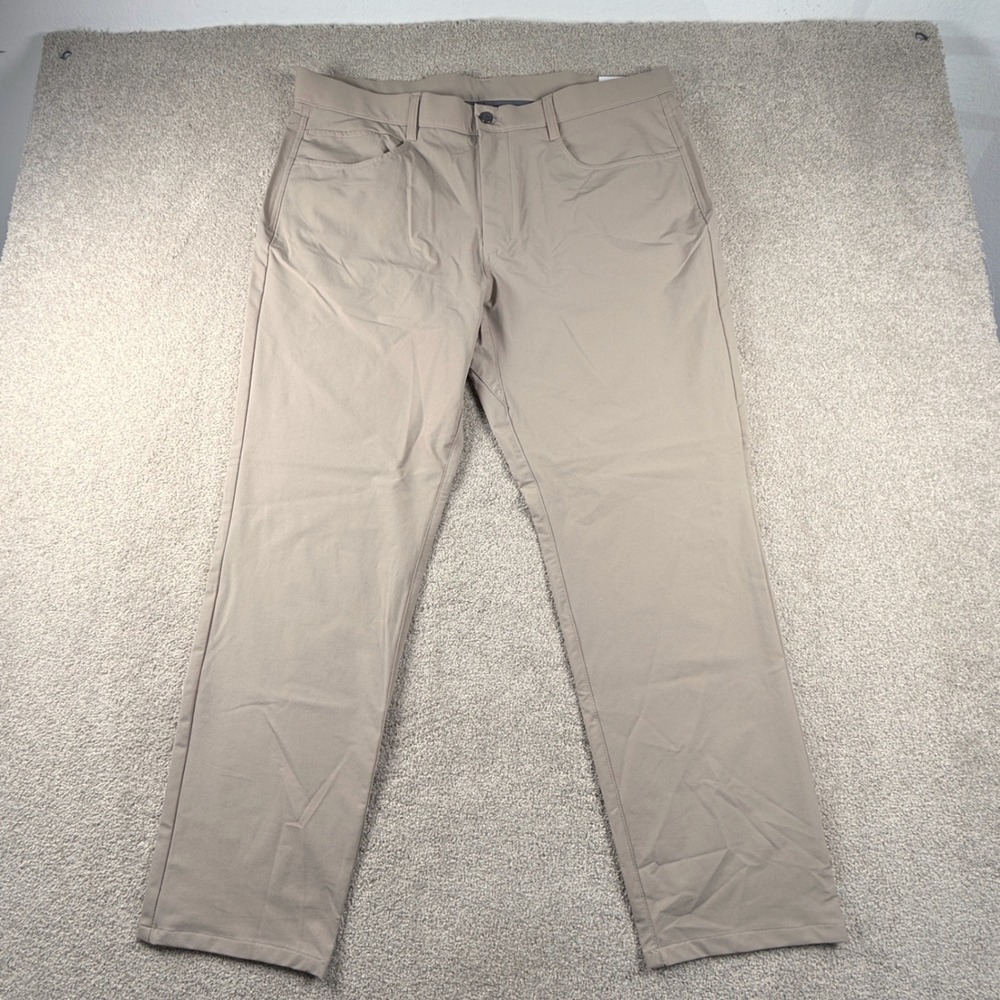 Original Penguin Pants Mens 38x30 Beige Sport Chinchilla Performance Stretch New
